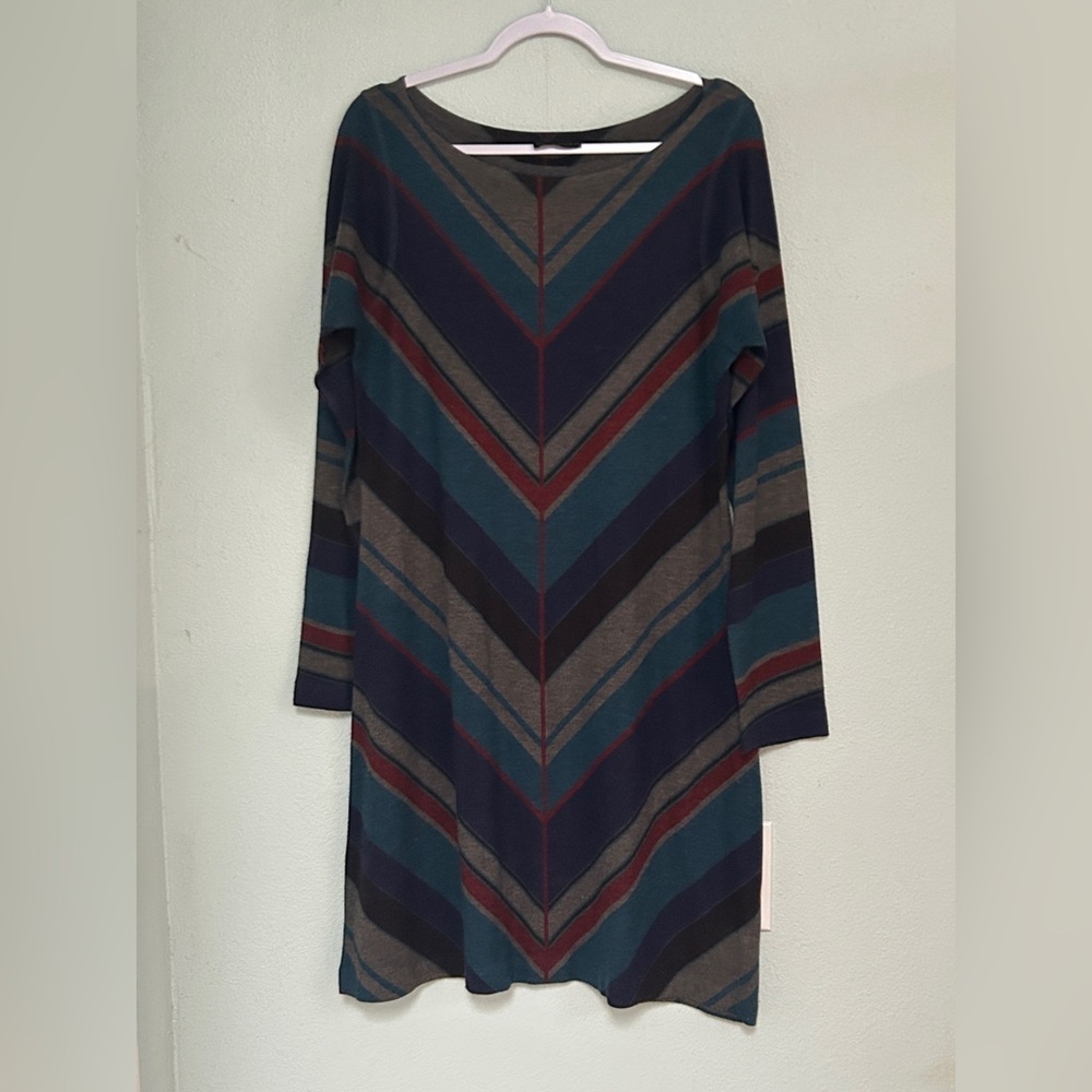 Nally & Millie Chevron Stripe Long Sleeve Dress